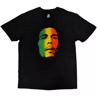 Buy Officially Licensed Bob Marley Face Mens Black T Shirt Bob Marley Classic Tee • 14.50£