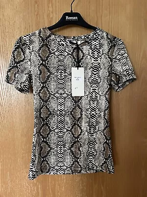 Buy NEW Vera&Lucy XS Snake Skin Short Sleeve Top, Soft, Stretchy, Immaculate  • 2.50£