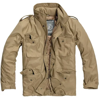 Buy Brandit Classic M65 Military Field Jacket Vintage Mens Coat Travel Parka Camel • 75.95£