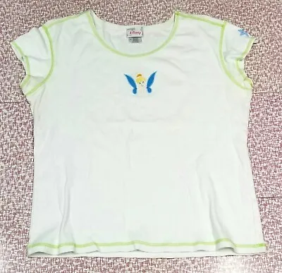 Buy Vintage 90s Tinkerbell Shirt Green Disney Store Women Girls Embroidered Large L • 17.01£