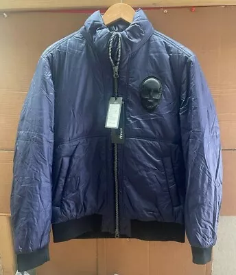 Buy Mens Fashion Navy Bomber Jacket - [New With Tags] Size L • 19.99£