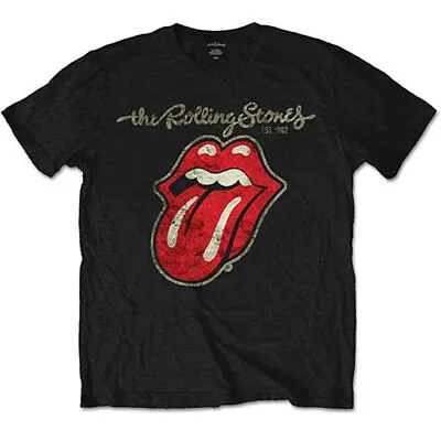 Buy Rolling Stones T-Shirt Plastered Tongue Band Official Black New • 14.95£