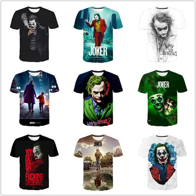Buy The Joker Digital 3D Printed T Shirt Short Sleeve Tee Summer Tops For Kids • 12.20£