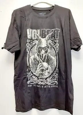 Buy Volbeat Goat With Skull Size Large New Official T Shirt Black Rock Metal • 17£