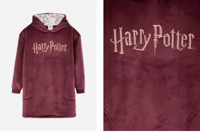 Buy Harry Potter Snuddie Primark Burgundy Unisex Oodie Oversized Hoodie Warm Winter • 38.95£