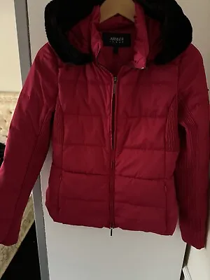 Buy Armani Jeans Red Quilted Puffer Jacket Coat Jacket • 25£