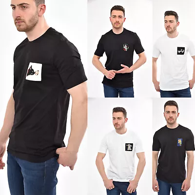 Buy Malph Mens Graphic Badge Picture Crew Neck Designer Cotton T-Shirt Tee S - XXL • 13.49£