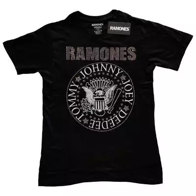 Buy Ramones Kids Diamante Presidential Seal T Shirt • 14.94£