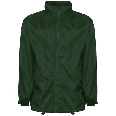 Buy Lightweight  Rain Jacket Coat Hooded Pac A Way Showerproof Mac Hood Mens Ladies • 6.99£