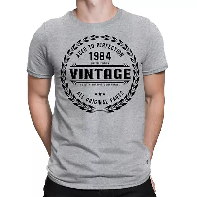 Buy Personalised 40th Birthday 1984 Vintage Aged To Perfection Mens T-Shirts Top#ADN • 13.49£