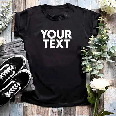 Buy Ladies Custom Printed T Shirt Your Text Logo Design Birthday Christmas Gift Top • 13.99£