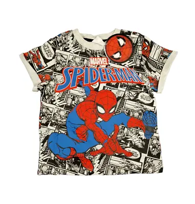Buy Boys Juniors Kid Marvel Spider-man Retro Comic Strip T-Shirt - Grey • 9.99£