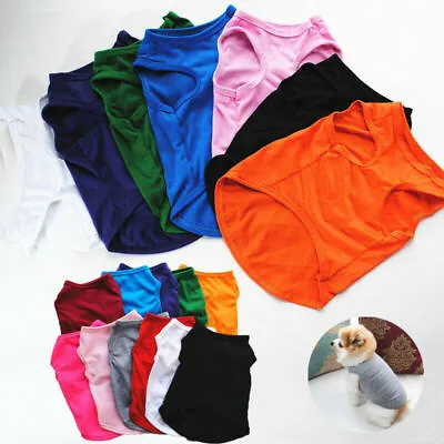 Buy Pet Dog Puppy Vest Soft Cotton Clothes T-Shirt For Small Dog Cat Costume • 4.43£