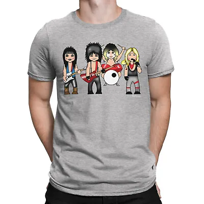 Buy Mens T-Shirt VIPwees The Crue Heavy Metal 80s Band Caricature Motley Inspired • 10.49£