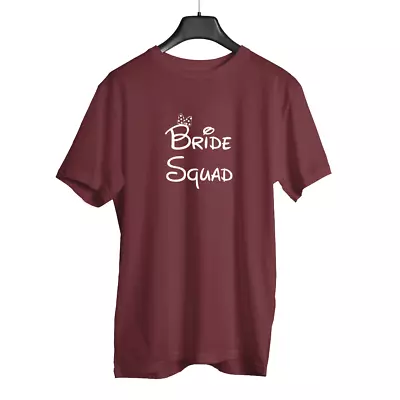 Buy T-Shirt Bride Squad Hen Do Marriage Wedding Gift Printed Unisex Short Sleeve Tee • 14.95£