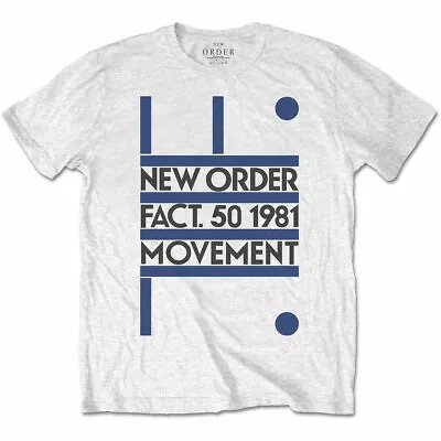 Buy NEW ORDER  - Unisex T- Shirt - Movement  - White Cotton  • 16.99£