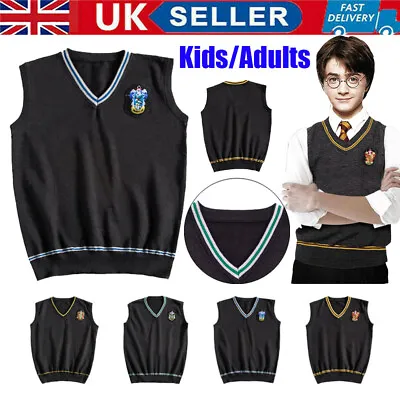 Buy Harry Potter Vest Gryffindor Slytherin Sweatshirt Unisex Sweater Cosplay Uniform • 16.52£