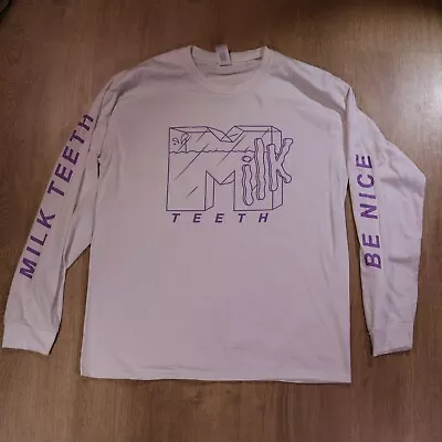 Buy Milk Teeth Official Tour T Shirt White Large Mens Long Sleeve MTV Be Nice • 51.47£