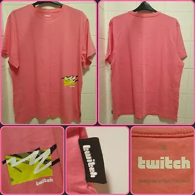 Buy Twitch TV Official Merchandise Tshirt  Pink Size XL OVERSIZED - 52 W 31 L • 17.99£