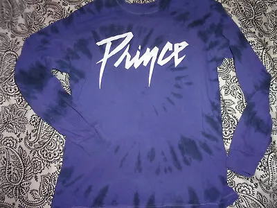 Buy Prince Purple & Black Tye Dye Full Length Long Sleeve T Shirt Medium Shirt • 10.39£