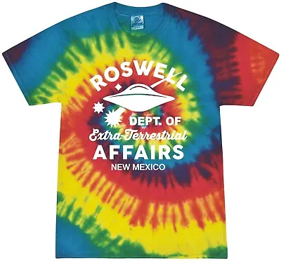 Buy Funny Alien  Roswell Dept. Of Extra Terrestrial Affairs  Tie Dye Tshirt • 19.99£