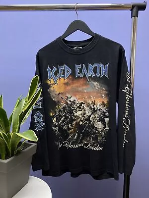 Buy Vintage Iced Earth The Glorious Burden Long Sleeve T Shirt Size L Black Large • 141.52£