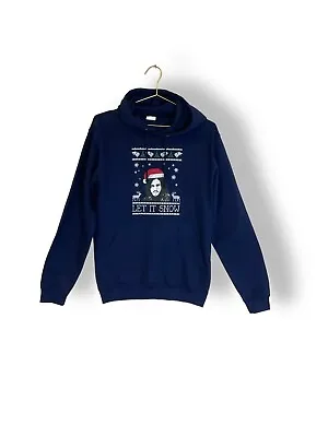 Buy Game Of Thrones John Snow Graphic Christmas Hoodie In Navy Unisex Size S • 23£