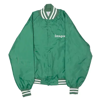 Buy Vintage WEST ARK Mens Varsity Jacket Green Nylon 90s XL • 19.99£