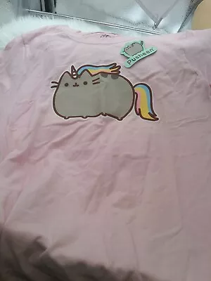 Buy Juniors Teenage Girls Pusheen Pink Cat T-Shirt Medium NEW! NWT Medium • 15.74£