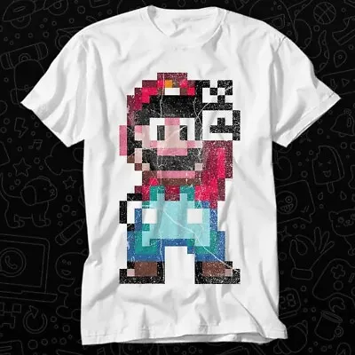 Buy Mario Gamer Geek Nerd Online Gaming C64 8bit Atari Arcade Pixelart T Shirt 189 • 6.85£