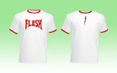 Buy Flash Lightning Bolt T-Shirt - Men's Retro 80's Comic Movie Merch Gift Christmas • 8.99£