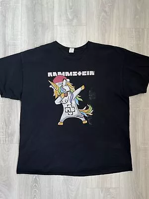 Buy Rammstein T Shirt Unicorns Dab Logo Rare Tees Size 2XL • 56.87£