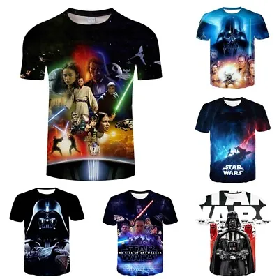 Buy Unisex Star Wars 3D Casual Short Sleeve T-Shirt Tee Pullover Top Gifts UK • 11.35£