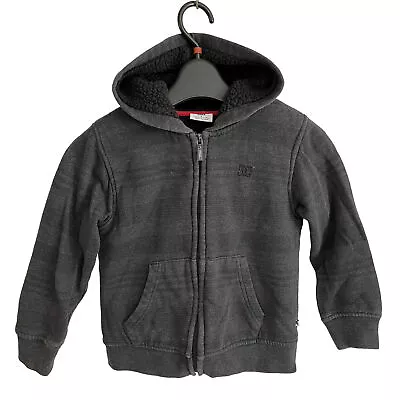 Buy DC Shoes Star Hoodie Sweatshirt Zip Up Jacket Sherpa Sweater Boys Small S Gray • 19.73£