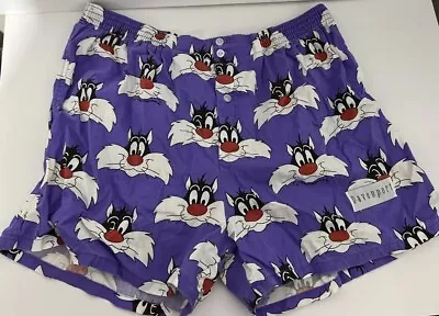 Buy Davenport Looney Tunes Sylvester Cotton Boxer Shorts Pyjama Sleep Pants S • 9.33£