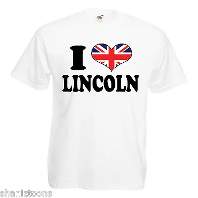 Buy I Love Heart Lincoln Adults Mens T Shirt 12 Colours Size S - 3XL • 9.49£