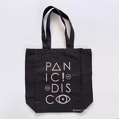 Buy Panic At The Disco Graphic Print Black Canvas Tote Bag VIP Memorabilia Merch • 17£
