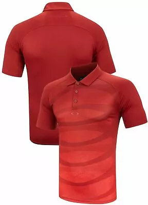 Buy Oakley Graphic Polo Shirt Golf Iron Red Colour Brand New Sealed Sport Clothing   • 18.95£