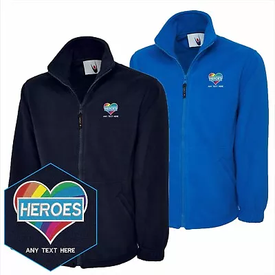 Buy Health Heroes Support Embroidered Rainbow Heart Workwear Fanbase Fleece Jacket • 19.34£