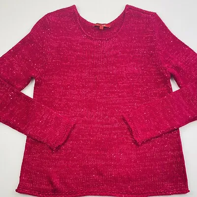 Buy Narciso Rodriguez Design Nation Sweater Womens M Berry Sequined Long Sleeve  • 11.44£