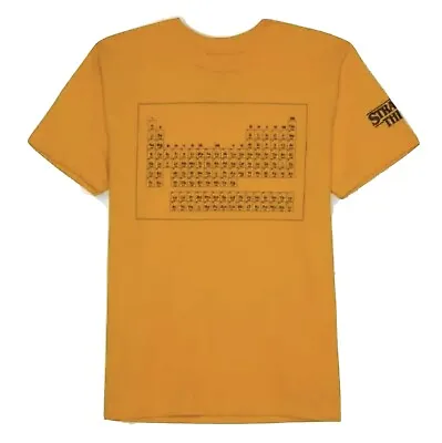 Buy Stranger Things Dustin Henderson Periodic Table T-Shirt Mustard Yellow Kid Small • 11.80£