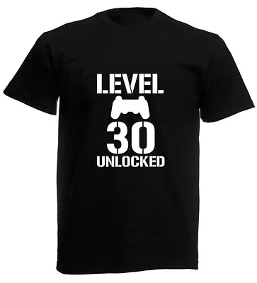 Buy Level 30 T-Shirt, 30th Birthday Gifts Presents For 30 Year Old Gamer Son Men • 8.99£