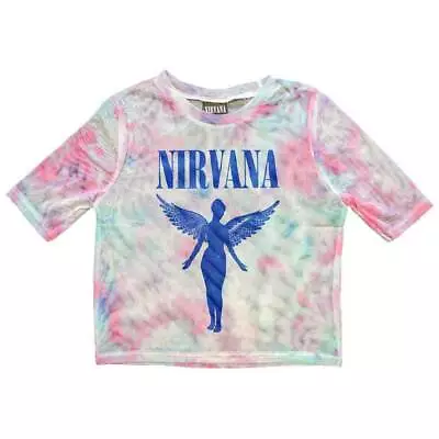 Buy Nirvana Angelic Blue Mono Mesh Crop Top • 15.93£