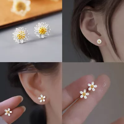 Buy 925 Sterling Silver Cute Daisy Flower Stud Earrings Women Girl Jewellery Gift UK • 3.69£