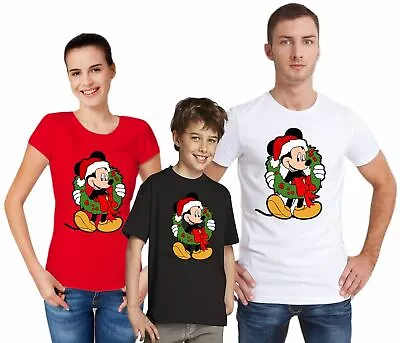 Buy Mickey Minnie Mouse Christmas T-Shirt Disney Xmas Ugly Santa Tree Unisex Tee Top • 8.99£