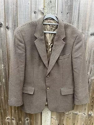 Buy Gurteen Mens Houndstooth Check Blazer Jacket Coat Multicoloured Size 42 A • 6.34£