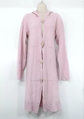 Buy REMEL London Vintage 90s Pink Soft Thin Knit Women's Long Cardigan Hoodie UK 10 • 4.99£