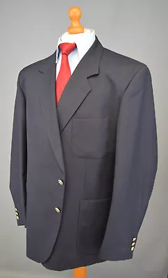 Buy Mens Dark Navy Blue Varteks International Wool Blend Blazer, Jacket Size 50S. • 12.99£