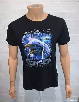 Buy QUEENS OF THE STONE AGE EAGLE OFFICIAL Black Tshirt Medium Band Tee Ringspun • 19.71£