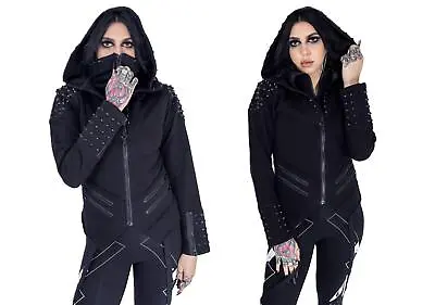 Buy Vixxsin Demonic Intervention Hood Ladies Black Goth Emo Punk Alternative • 62.99£